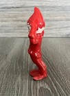 Vintage Red Pixie Elf Ceramic Standing Christmas Figurine Whimsical