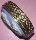 Vintage Estee Lauder Youth Dew Cameo Blue And White Oval Solid Perfume Case