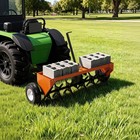 Tow Behind Lawn Plug Aerator 48  W  Universal Hitch Steel Tines