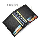 Men Genuine Leather Slim Wallet Credit Card Holder Rfid Blocking Pocket Id Money