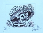 Day Of The Dead Catrina Skeleton After Posada Etching Handmade Mexican Folk Art