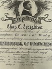 Fort Worth History 1909 Draughon s Practical Business College Diploma Signed