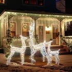 3-piece Lighted Christmas Reindeer Christmas Deer Family Set 50 80 100 Led