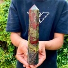 1 5lb  Natural Dragon Blood Stone Column Quartz Crtal Obelisk Energy Healing