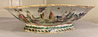 Antique 19th Century Chinese Oblong Lotus Footed Porcelain Bowl With Figures