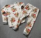 Burt s Bees Kids 2-piece Pajama Set Boys Girls 3t Long-sleeve Fall Harvest Cream