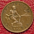 Vf  1925 M Us   Philippines One Centavo Coin-nov474