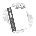 10 Pack 16x20 White Uncut Mat Boards White Core 4-ply Acid-free Picture Framing