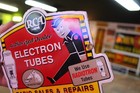Rca Electron Tubes Authorized Dealer  Porcelain Metal Sign Tv Music Record
