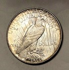 1922 D Peace Silver Dollar True Multi Rainbow Toned Album Holder Authentic Gem