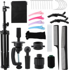 Wig Stand Tripod  Wig Head Display  Height Adjustable Clamp Holder  For Cosmetol