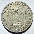 1928 Ecuador 50 Centavos  Vf Silver  Better Type