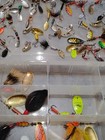 Huge Lot Fishing Tackle  Spinning Freshwater Rooster Tails  Misc  W  Tackle Box