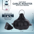 Potted Pans Garlic Roster  Pre-seasoned Cast Iron Garlic Roaster And Garlic
