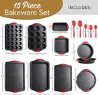 Baking Pan Set  39 Piece Premium Baking Set  Nonstick Bakeware Sets Bpa Free