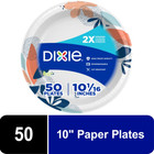 Dixie Disposable Paper Plates  Multicolor  10 In  50 Count