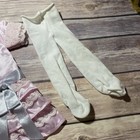 American Girl Doll Samantha   s Beforever Frilly Frock Outfit Dress Boots Tights