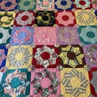 Vintage Handmade Partchwork Quilt 84x62 Multicolor Cotton Cottage Country Granny