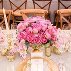 Artificial Peony Flower Silk Peonies Bouquet 4 Bundles Fake Flowers Bulk For Hom