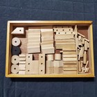 Vintage Wooden Construction Block Set Toy Chinese Made In China