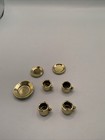 7 Pc Vintage Miniature Doll House Toy Cups Dishes Gold Plastic Hong Kong