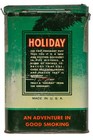 Rare 1920s    holiday  Litho Hinged  Pocket Tobacco Tin In Very Good Condition