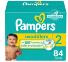 Pampers Swaddlers Size 2 Baby Diapers  Ultra Absorbent  84 Count