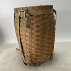 Vintage Maine Pack Basket - Backpack Wicker Trapper Style 11    Tall Unique Usa