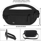 Money Belt For Travel Women Men Hidden Rfid Passport Holder Black 