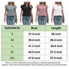 Womens Short Sleeve V Neck Tops Pullover Ladies Summer T Shirt Loose Blouse New 