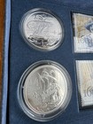 2004 Coin   Stamp Set - 400th Ann French Settlement In North America  999 Silver