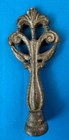 Antique Cast Brass Lamp Finial Ornate 1920 s Design Floral Ships Free In The Usa