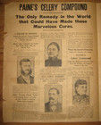 1895 Large Illust Flyer  Greatest Physician Prof  Phelps  Paines Celery Compound