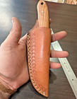 Custom Handmade Fixed Blade Cow Leather Sheath   Holster   Vertical Knife