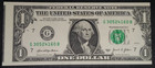2021  1 One Dollar Bill Error Misaligned Miss Cut Off Center Note