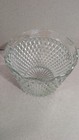 Vintage Indiana Glass Ice Bucket Diamond Point Design Clear With Scalloped Edge