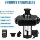 750w Pond Fountain Aerator 3 4hp 15000gph Pond Fountain Floating Aerator Pump