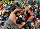 Glass Gems  5 Lb Bulk Lot  Mixed Color Mosaic Collage Artist Flatback Marble Gem