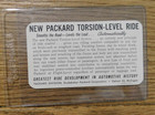 Vintage 1940 s Packard Torsion-level Advertising Card B w  Nice Buy It Now 