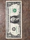 2013 Ink Transfer Error On George Washington Face  1 Note One Dollar Bill