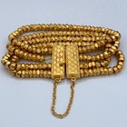 Vintage Metropolitan Museum Of Art Mma Ball Bead 4 Row Gold Plated Bracelet