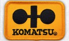Vintage Komatsu Logo Embroidered Patch  Iron Or Sew On - 3 w X 2 h - Retro