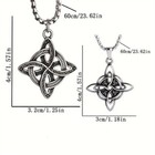 2pcs New Silver Witch s Irish Protection Triquetra Trinity Knot Pendant Necklace
