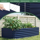 2pcs 8x4x2ft Galvanized Raised Garden Bed Planter Raised Garden Boxes Outdoor