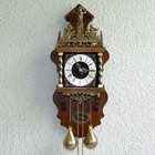 Vintage Large 25  Dutch Zaandam Zaanse 8 Day Wall Clock Warmink Wuba