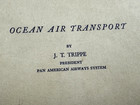 Rare 1941 Ocean Air Transport Lecture By J t  Trippe - Pan Am Airways President