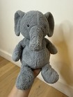 Jellycat London Medium Bashful Elephant 12  Plush Silver Gray Stuffed Animal