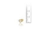 14kt Solid Gold Kids Double Heart Screwback Stud Earrings 