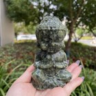 0 9lb 3 9 natural Xiuyan Jade Baby Buddha Statue Quartz Crystal Carving Decor C5