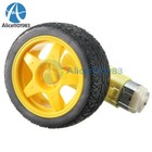 Smart Car Robot Plastic Tire Wheel   Dc3-6v Gear Motor Diy Kit For Arduino Robot